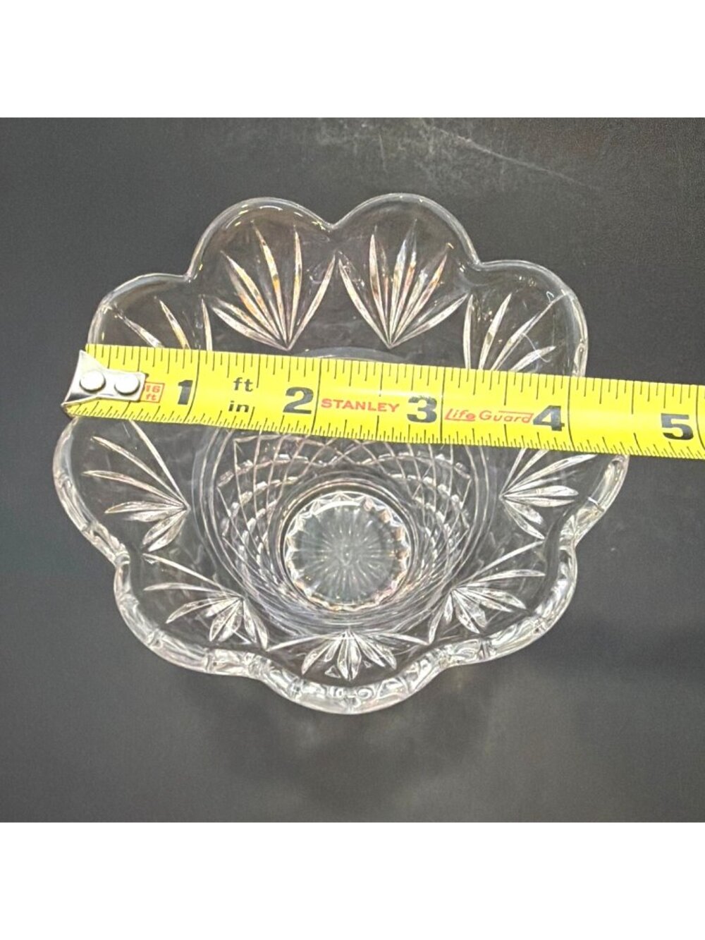 Marquis Waterford Honour Crystal Vase Flared Scalloped Rim Diamond Cut Germany - Picture 7 of 9